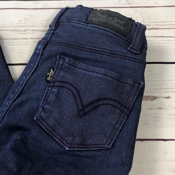 Levi’s Girls Purple Denim Leggings - Picture 2 of 7